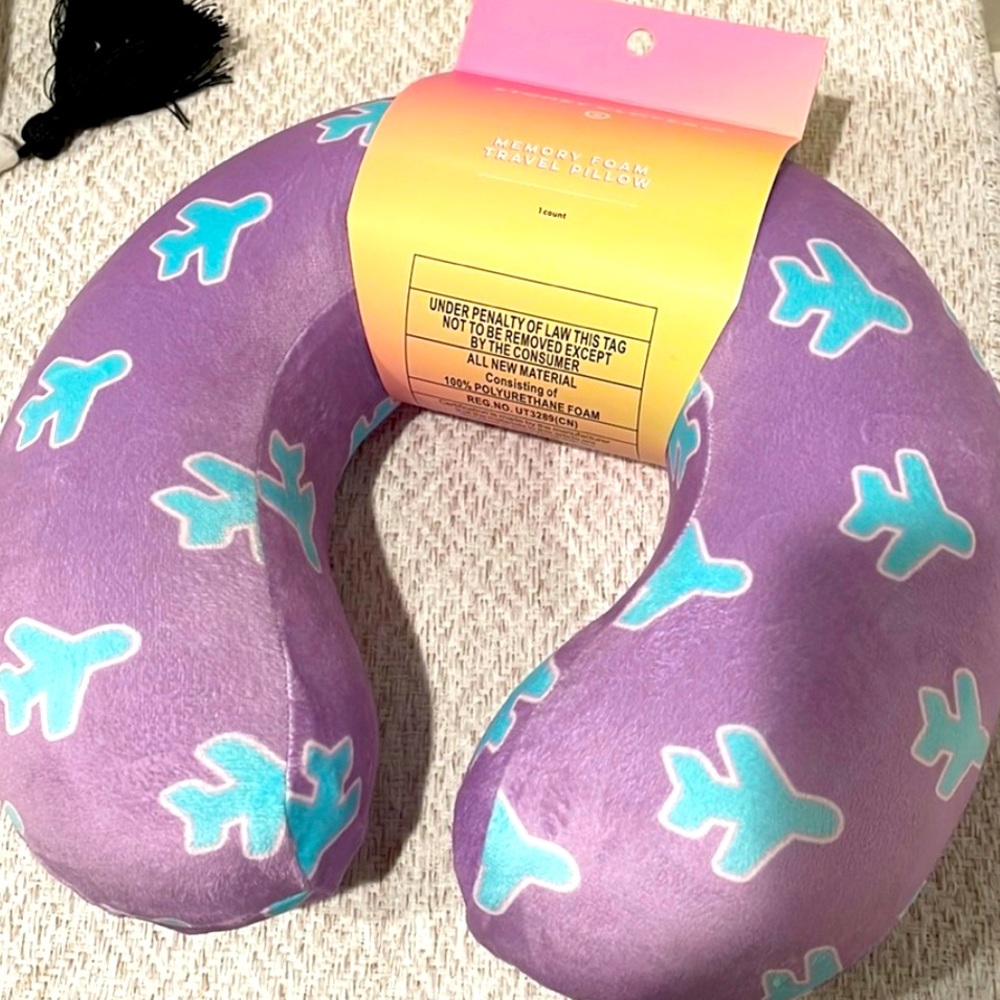 BNWT Stoney Clover Lane x Target lavender plane travel pillow memory foam